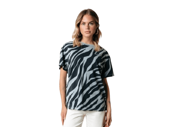 Zebra Acid Wash Tee